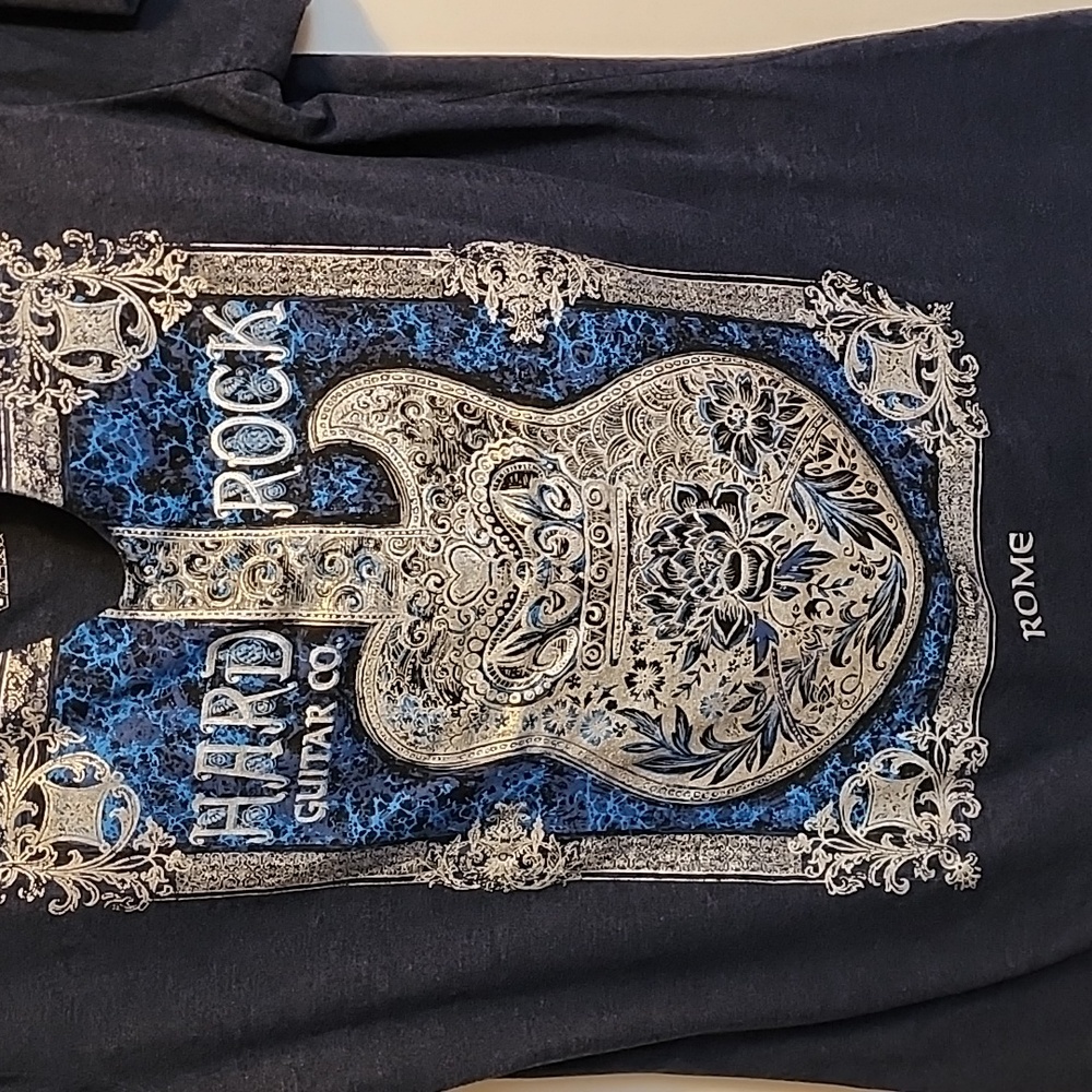 *DONATED* Hard Rock Blue Graphic T-Shirt - Picture 2 of 4